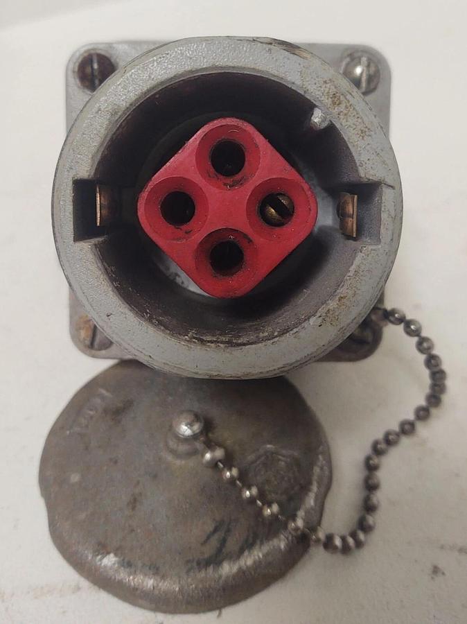 Used 🔥 Crouse-Hinds AR348 Arktite Receptacle 30A 600VAC 3W 4P