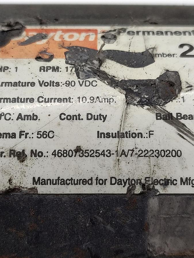 Used Dayton 90VDC 1HP WINSMITH 920 Gear Box 20:1 TESTED