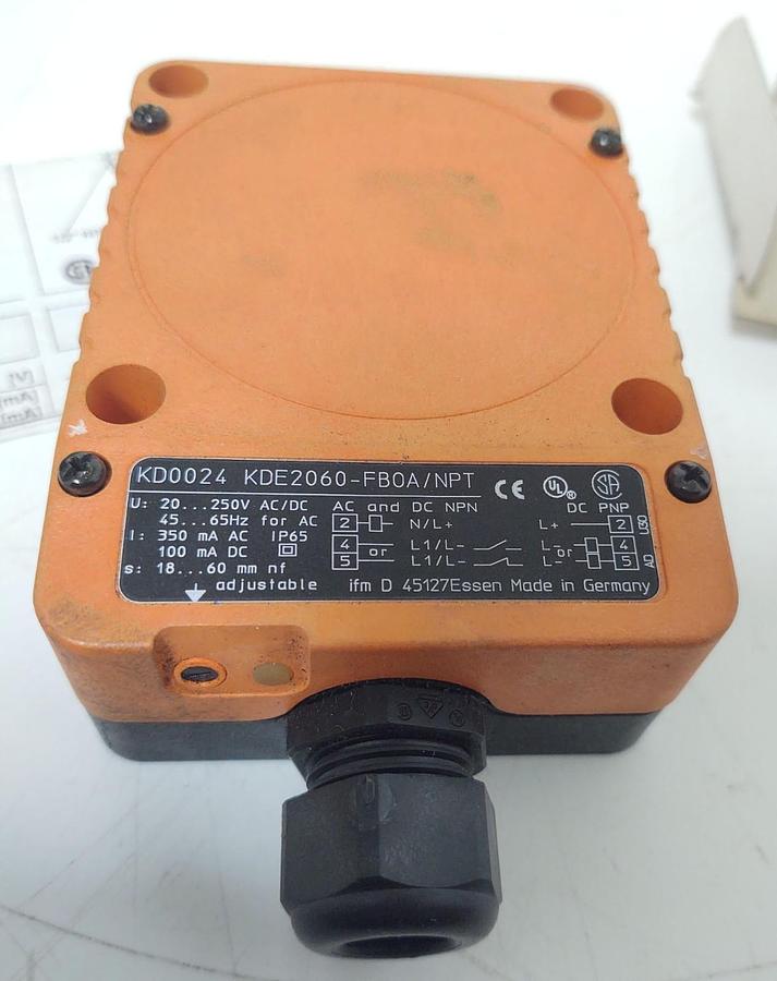 Used 🔥EFECTOR IFM KDE2060-FBOA/NPT PROXIMITY SWITCH