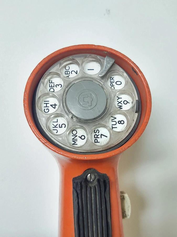 Used Vintage Bell System Western Electric Rotary Lineman Phone Test Butt Set (Orange)