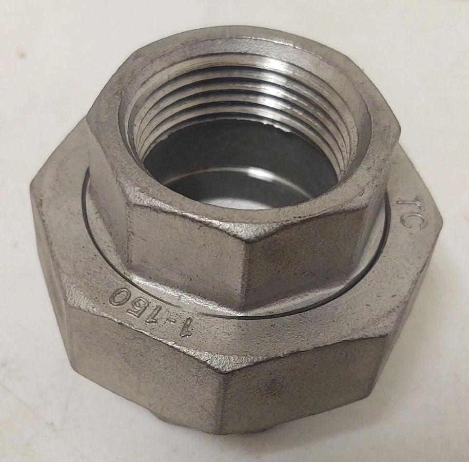 🔥(QTY 9) UNION 1" Class 150 Female Thread NPT, 316 Stainless Steel Pipe Fitting