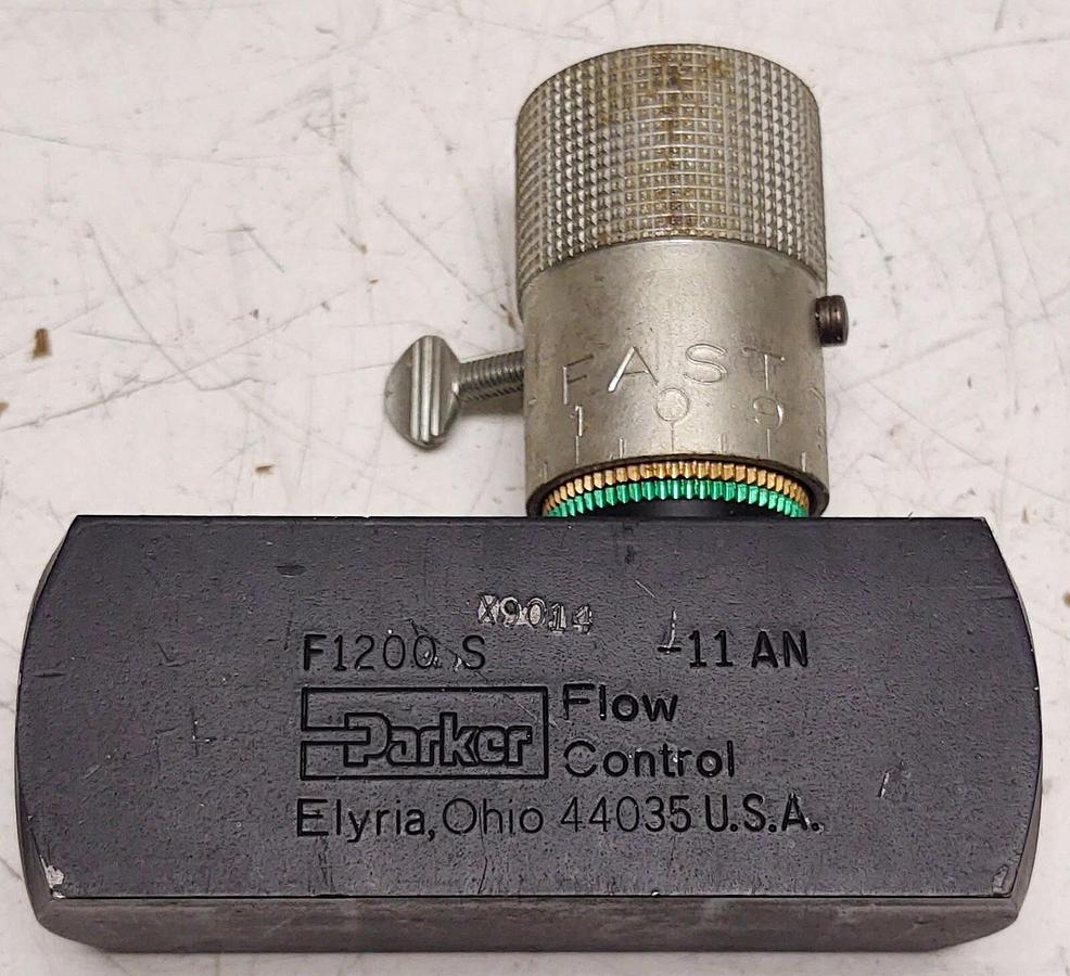 Parker F1200S - 11AN 3/4" Hydraulic Flow Control Valve 3000PSI 25GPM (NEW)