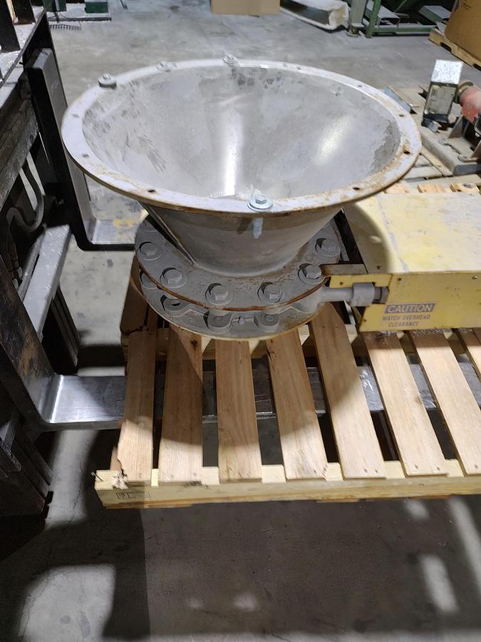 Used AGLO Pneumatic 12" Knife Gate Valve with Hopper