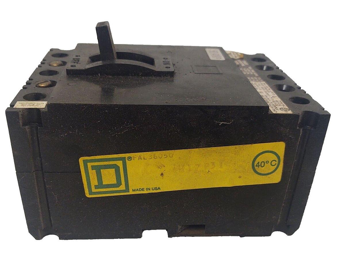 Used 🔥 Square D FAL36050 Circuit Breaker 3 Pole 50 Amps 600VAC/250VDC
