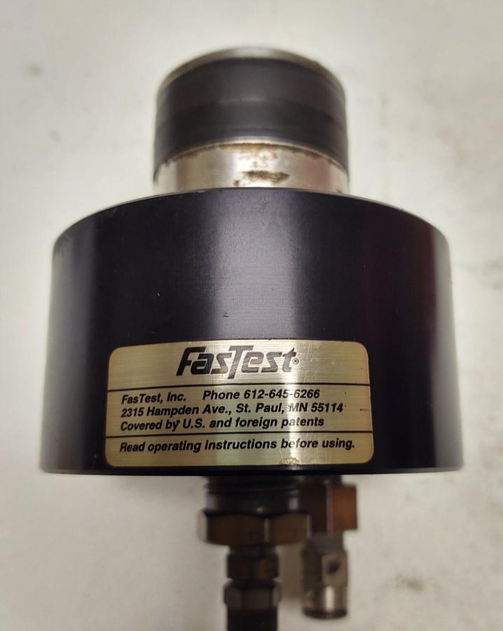 Used F-I6 FasTest Pneumatic Air Operated Leak Test Connector - Tested with New Rubber