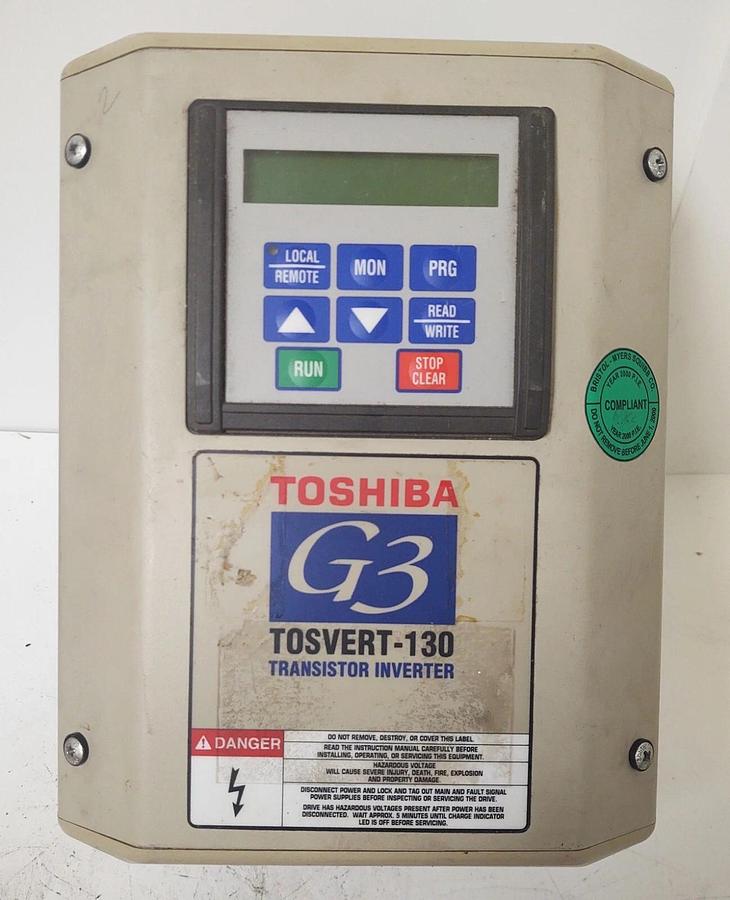 Used 🔥(TESTED) Toshiba VT130G3U2055 TOSVERT-130 Transistor Inverter VFD 5HP 230VAC
