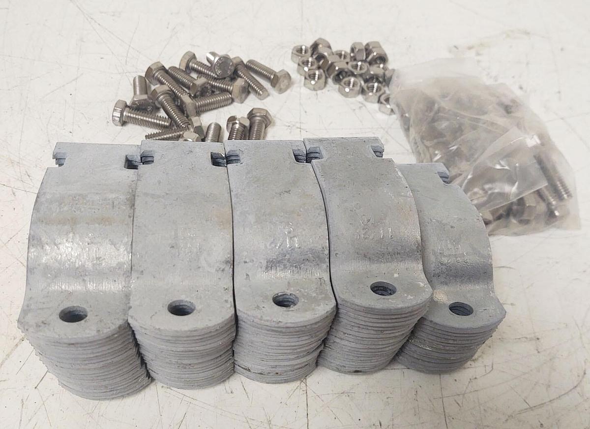 🔥 (41 SETS) 1-1/2" RIGID RGD HDG GALVANIZED CONDUIT CLAMP FITS GRC SCH 40 &80