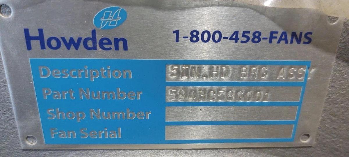 🔥*NEW* Howden 5" HD BRG 5943C59G001 2-Piece Babbitt Bearing Housing FAN BEARING