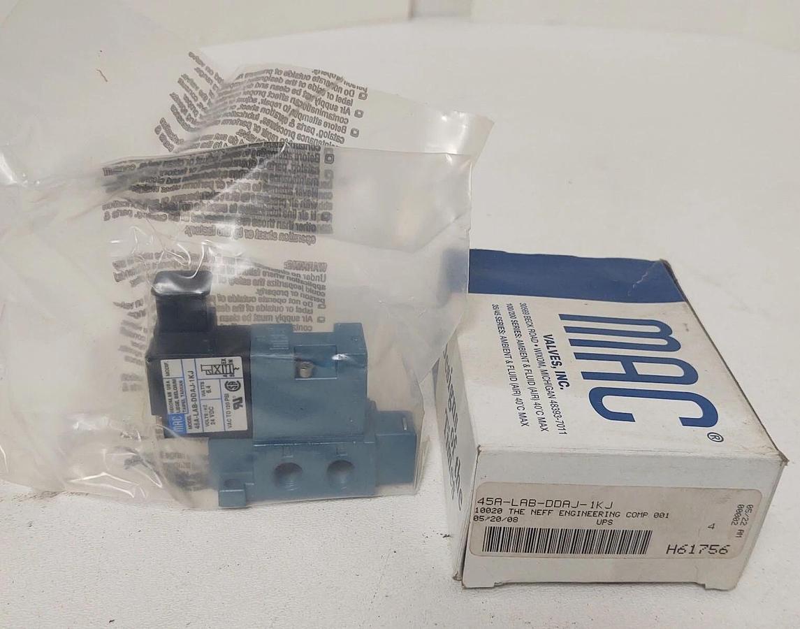 🔥NEW IN BOX MAC PNEUMATIC VALVE MAC 45A-LAB-DDAJ-1KJ 24V COIL