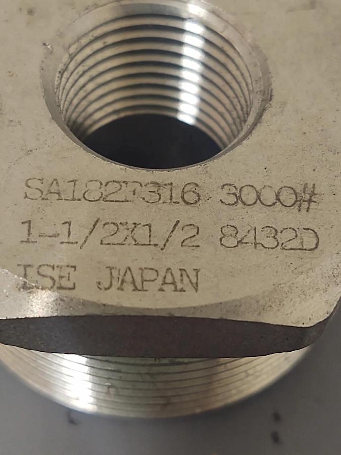 🔥1-1/2" X 1/2" Mnpt X Fnpt 316 SS Hex Reducing Bushing High Pressure 3000