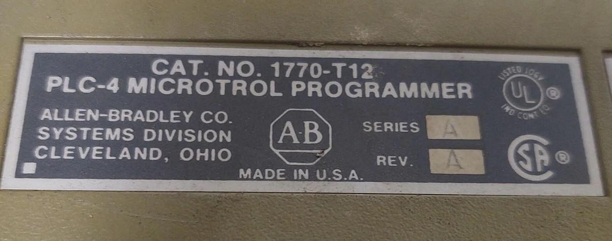 Used 🔥 Allen-Bradley 1770-T12 Industrial Microtrol Programmer System USA