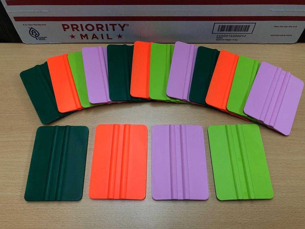16 Pack Vinyl Decal Orange Squeegee Applicator Tool Windows Tint Graphics 4"