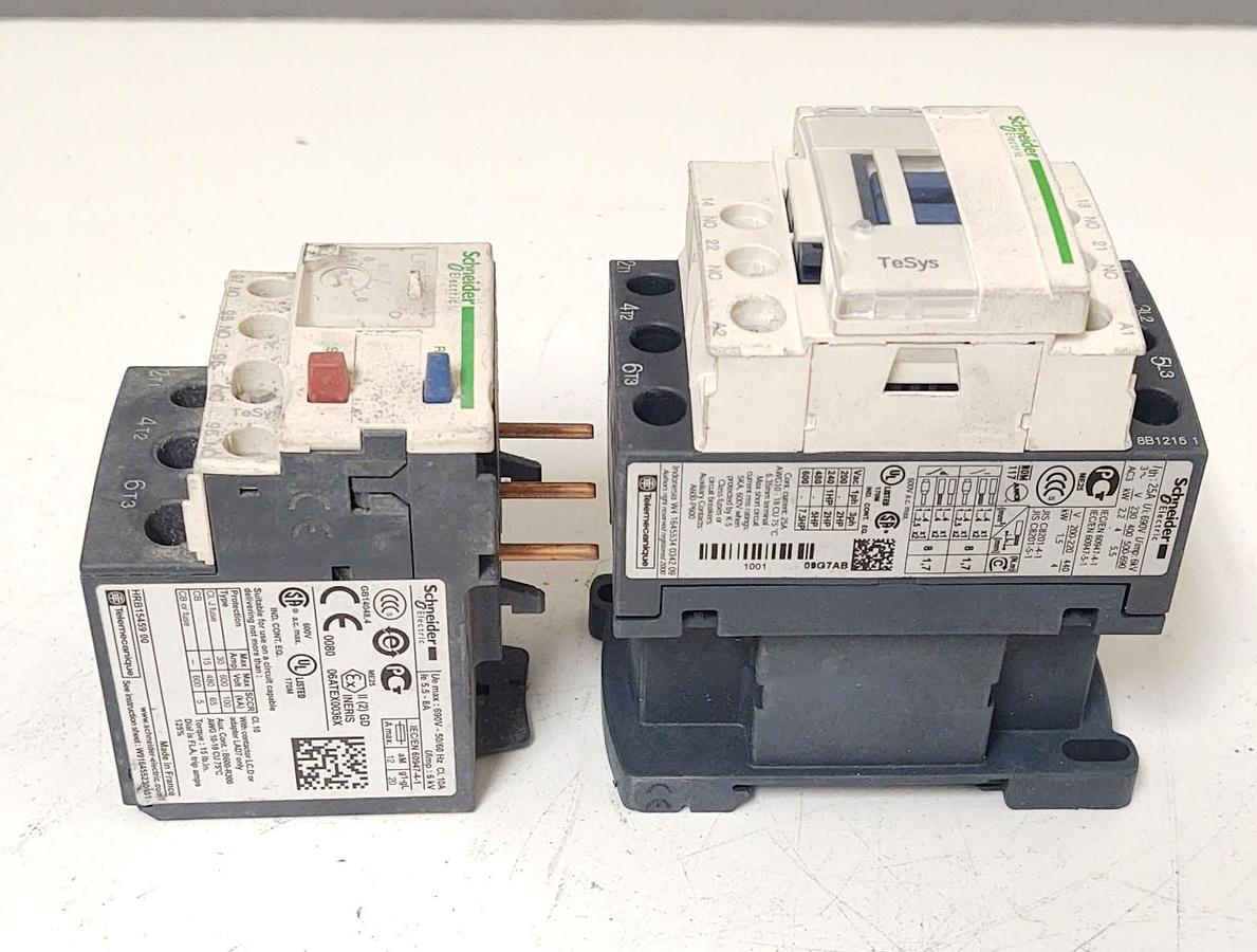 Used 🔥LC1D09G7 Contactor 120V coil Schneider with Over Load 9A 3P 3NO AC