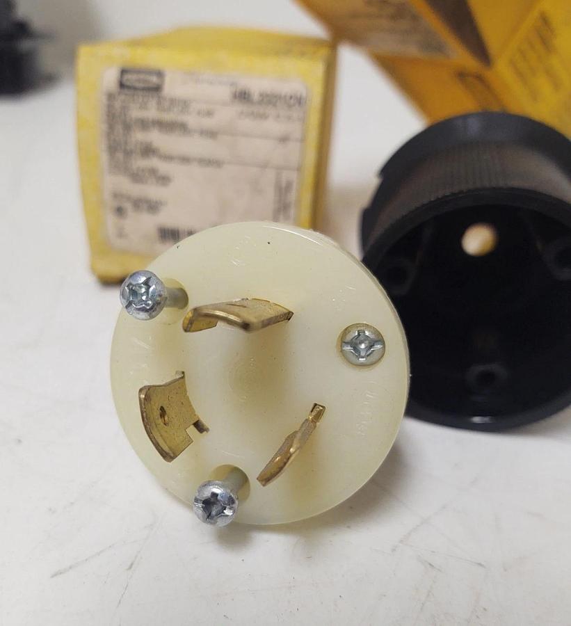 🔥QTY 2 New Hubbell HBL2321 Locking Plug 20A 250V AC – Industrial Grade