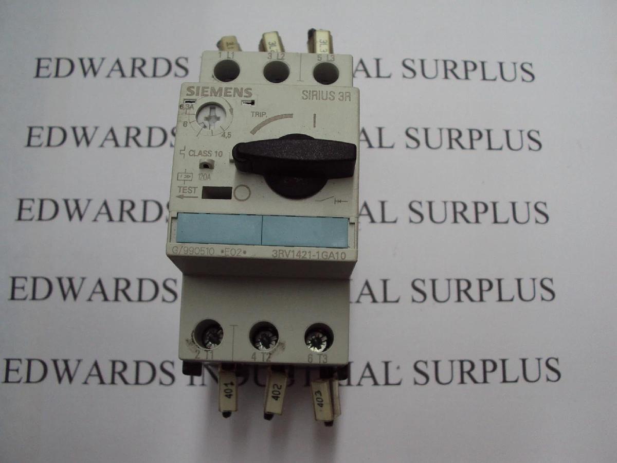 Used Siemens Contactor Overload Relay 3RV1421-1GA10 Controller 3ZX1012-0RV02-1AA1