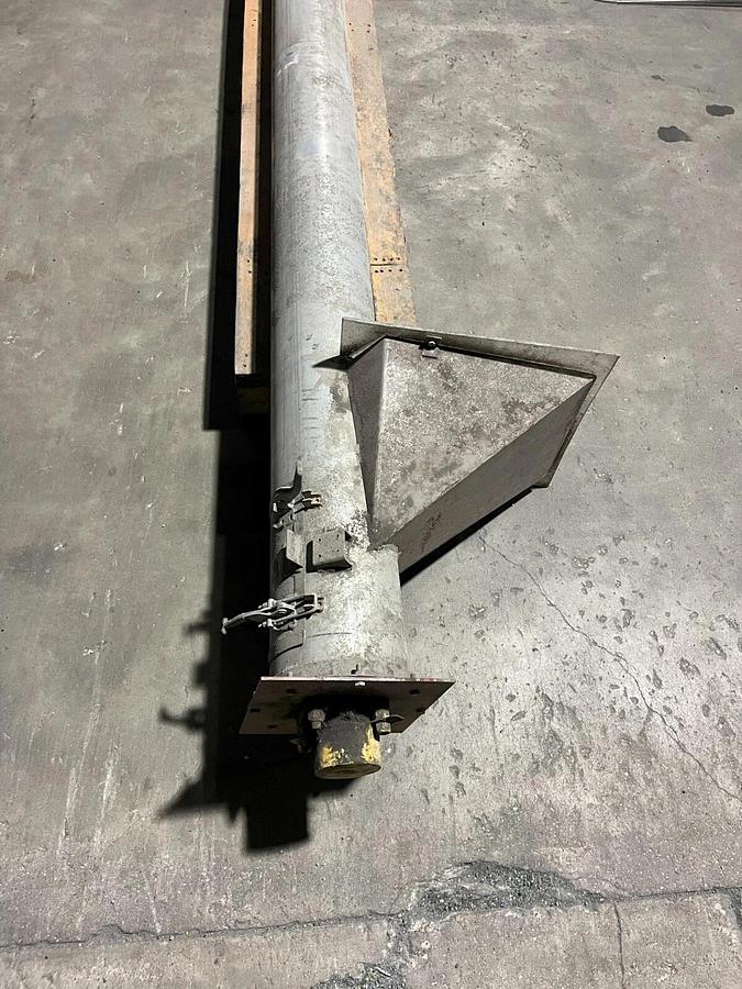 Used Screw Auger 20 ft long 8 in tube material Conveyor