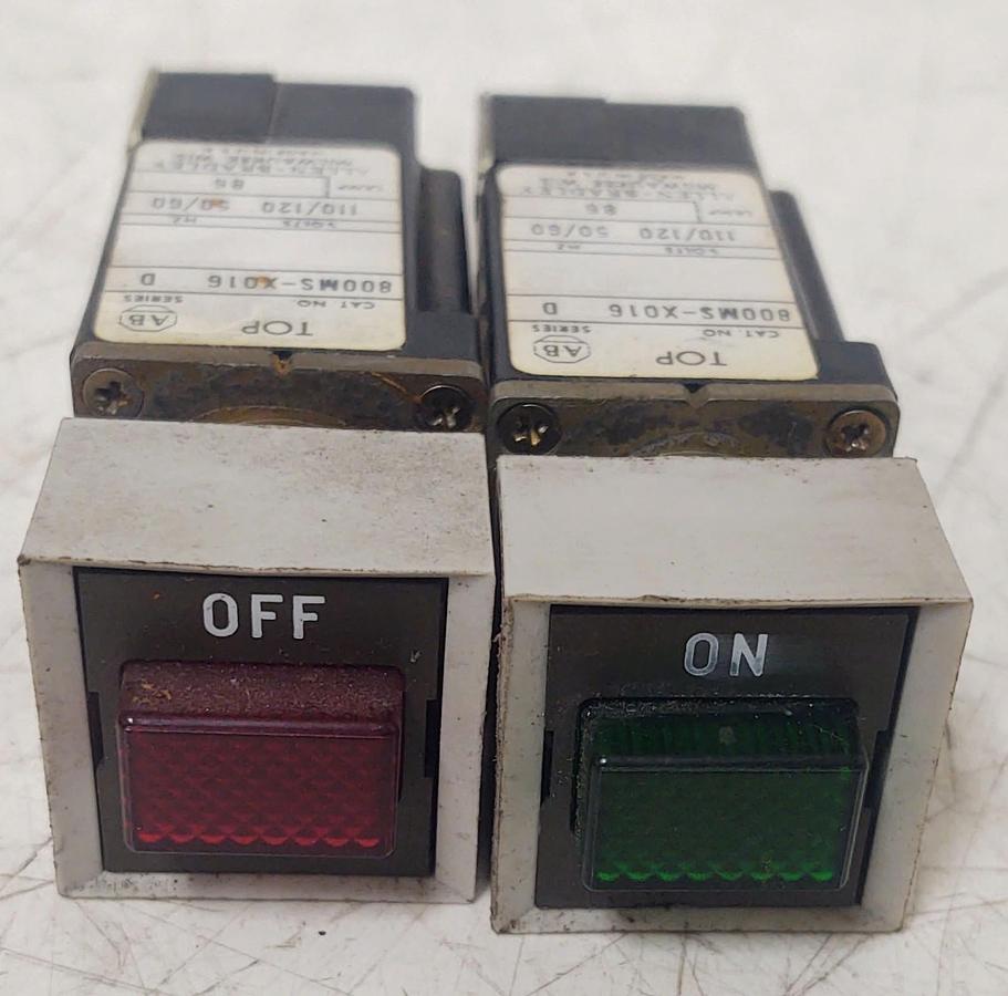 Used 🔥 ALLEN BRADLEY 800MS-X016S ILLUMINATED GREEN & RED PUSH BUTTON 800M-XA