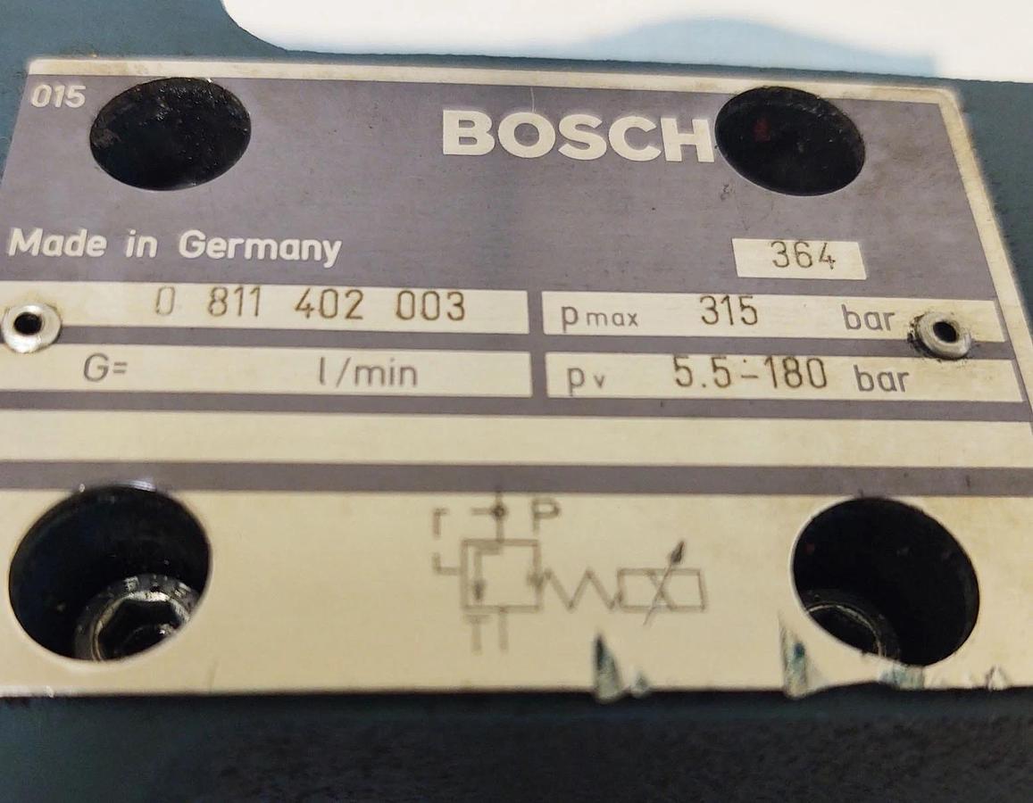 Used đŸ”¥Bosch 0 811 402 003 Proportional Hydraulic Relief Valve 315bar