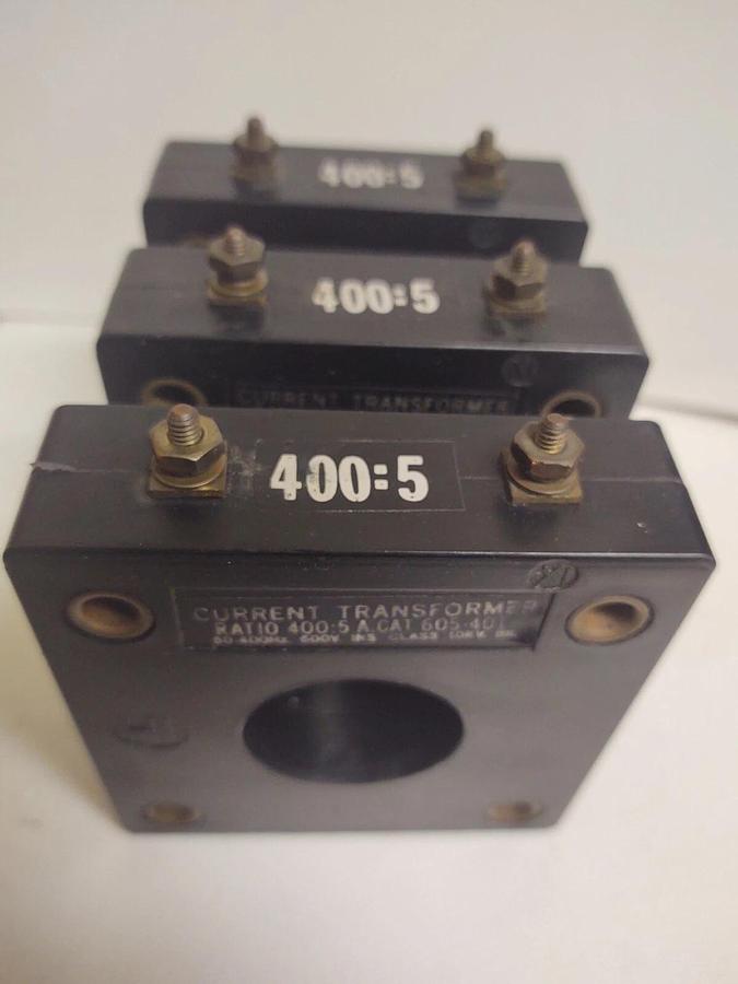 Used (3) Westinghouse / Tyco Electronics 3486C98H04 Current Transformer 400:5 Ratio