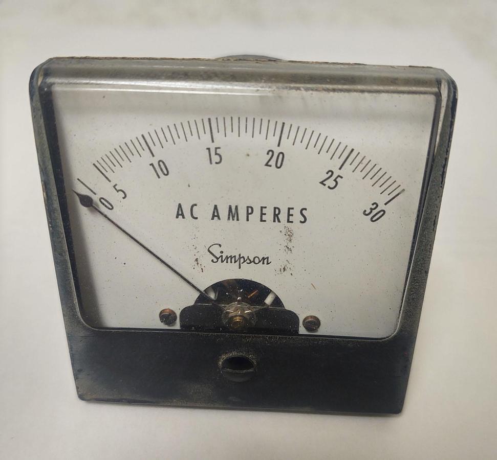 Used 🔥 SIMPSON 0-30 AC Amps Analog Panel Meter 20792 - 2.5"