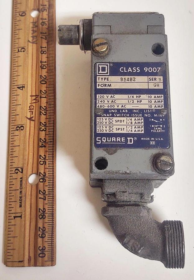 Used Square D 9007 B54B2 Heavy Duty Limit Switch Series B GH Free Shipping