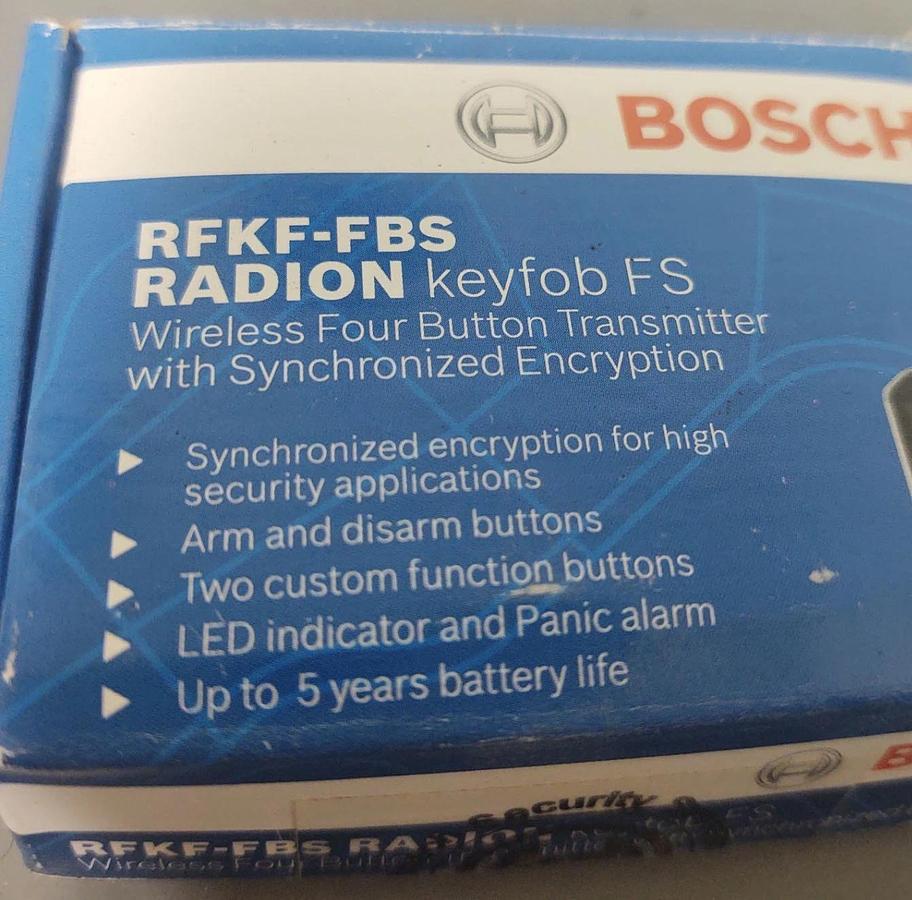 🔥Bosch Wireless 4-Button Programable Key Fob Transmitter Encryption, RFKF-FBS