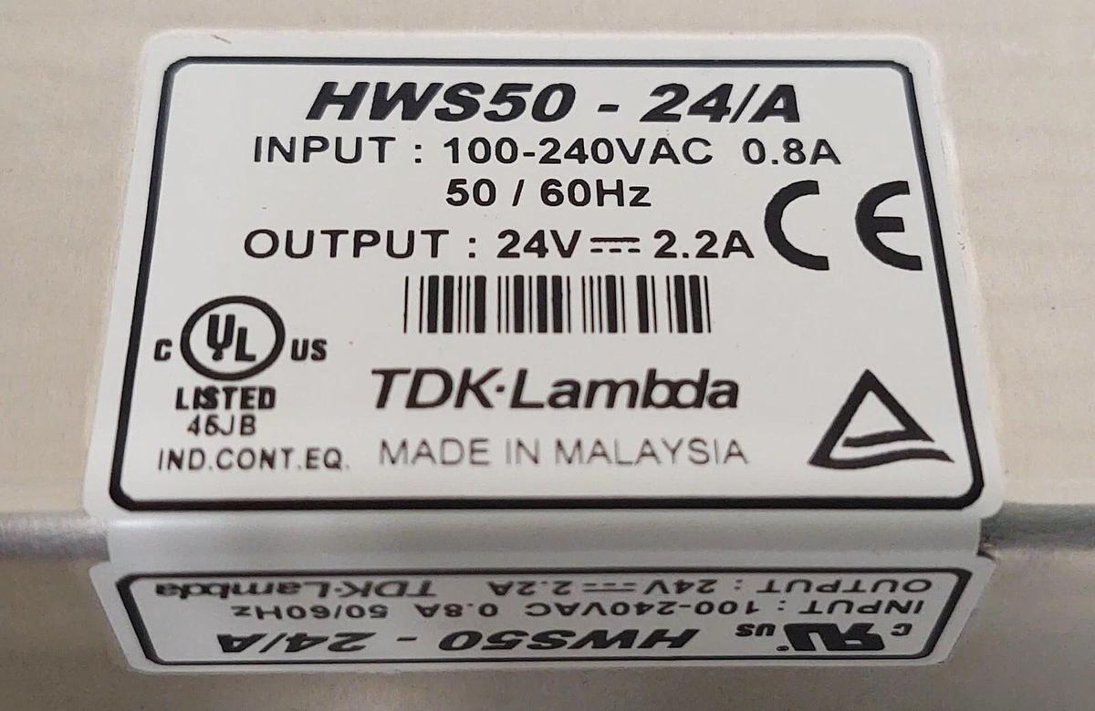 TKD-Lambda HWS50A-24/A Power Supply Module 100-240 VAC Input 24VDC 2.2A Output