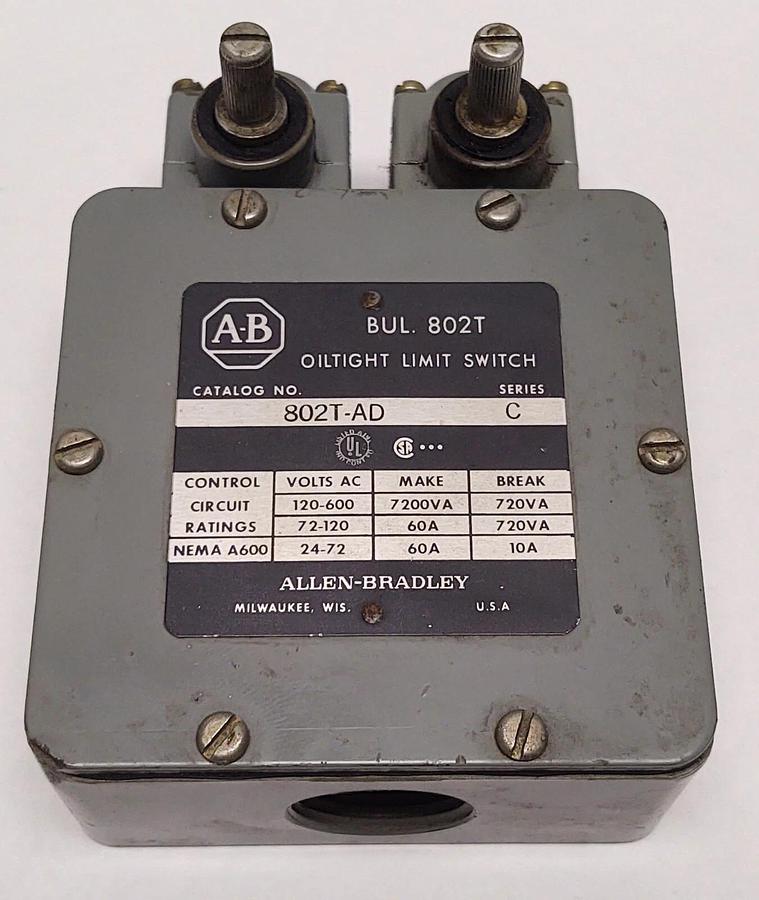 New Allen Bradley 802T-AD OilTight Limit Switch Series C NOS No Box