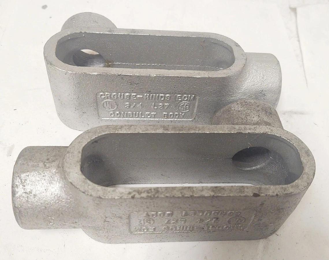 🔥(2PCS) CROUSE-HINDS L27, Rigid Conduit Outlet Body, 3/4, Form 7
