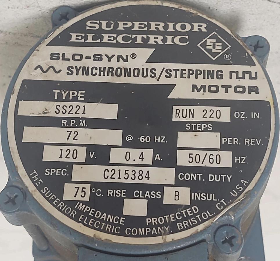 Used 🔥SUPERIOR ELECTRIC SLO-SYN SS221 ELECTRIC SYNCHRONOUS STEPPER MOTOR