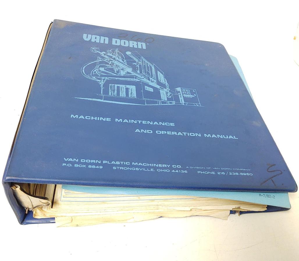 Used 🔥 VAN DORN Machine Operation & Maintenance Manual 500H-RS-60-F 1000