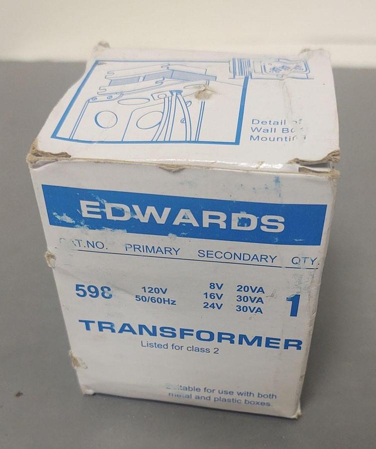 🔥EDWARDS SIGNALING TRANSFORMER 598 24V (NEW)
