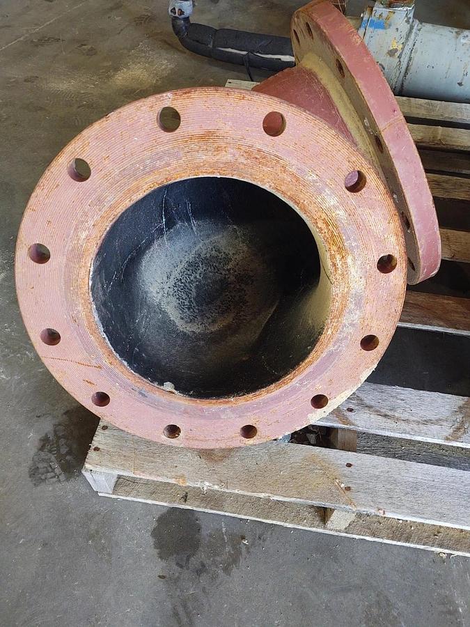Used 🔥(QTY 1)  12" Cast Iron Flanged 90 Degree Elbow Fitting 12 Bolt DFB-1290
