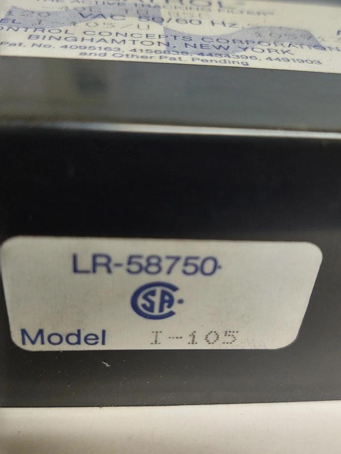 Used 🔥 Control Concepts Corp. LR-58750 ISLATROL I-105 105913 Active Tracking Filter
