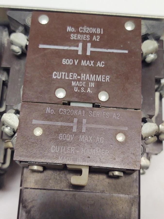 Used CUTLER HAMMER MOTOR STARTER A10CN0 NEMA 1 27A CONTACTOR 120V COIL W 1036 HEATERS