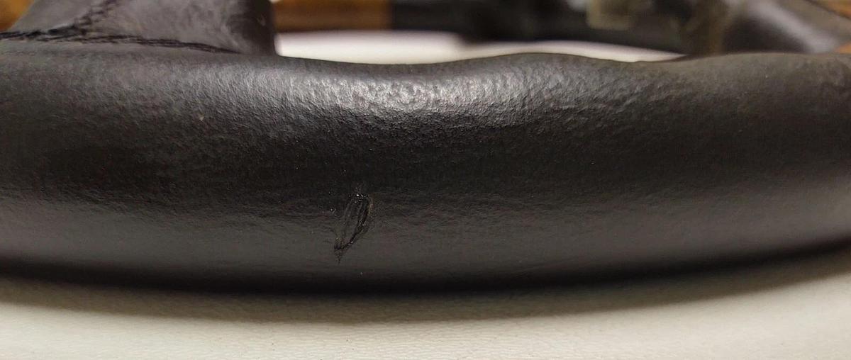 NEW JAGUAR EARLY S-TYPE BIRDS EYE MAPLE WOOD BLACK LEATHER STEERING WHEEL