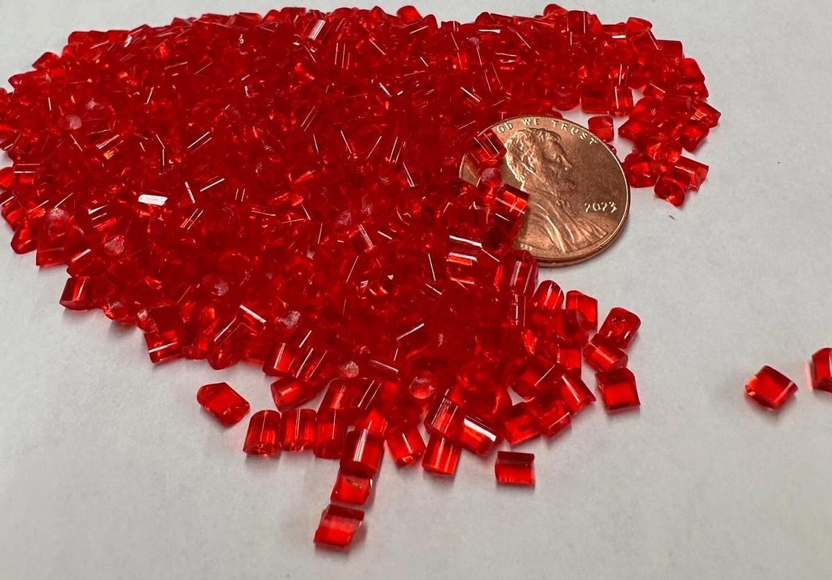 Red Acrylic PMMA Plastic Pellets Resin Injection Molding Lens Grade 10 Lbs