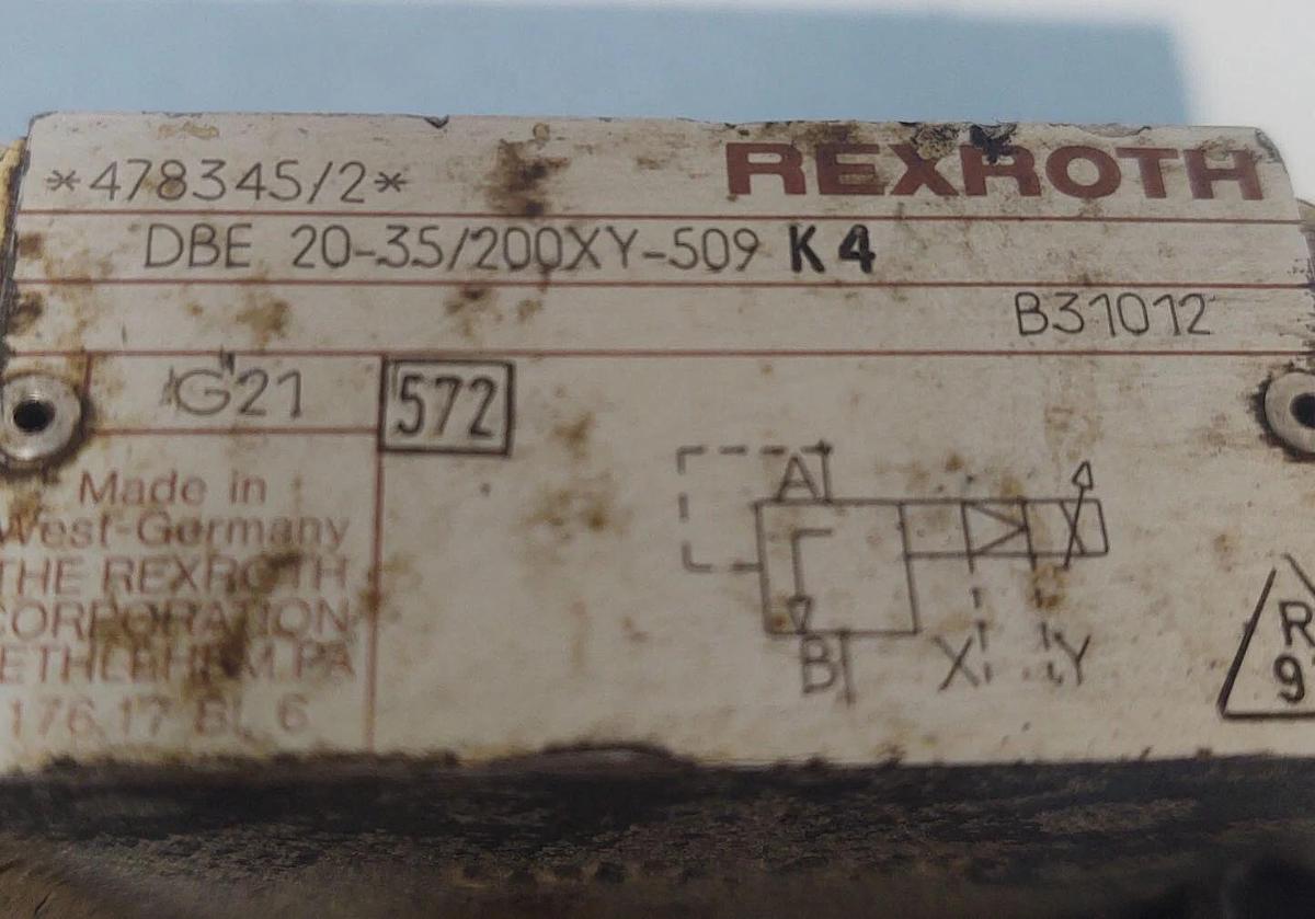 Used 🔥 Rexroth DBE 20-35/200XY-509 K4 Hydraulic Proportional Pressure Relief Valve