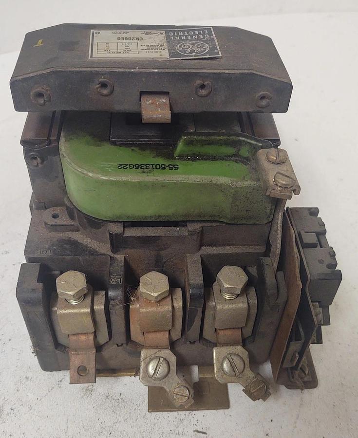 Used 🔥 TESTED General Electric Contactor NEMA Size #3 CR206E0 50HP Motor 120VAC Coil