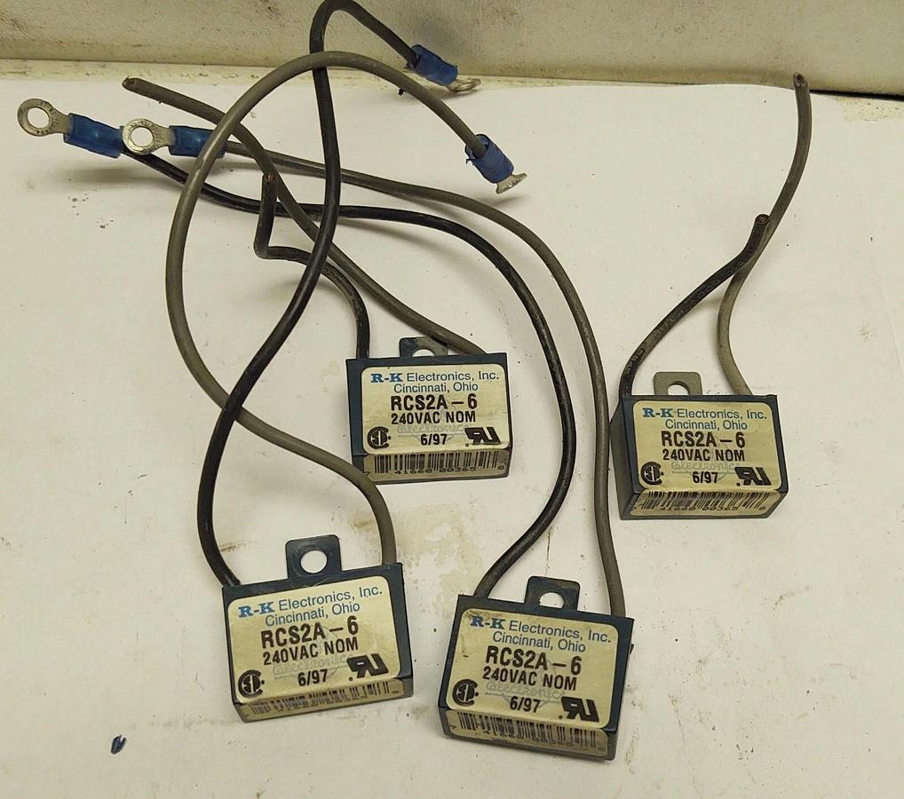 Used (4) RK ELECTRIC RCS-2A-6 Trans Voltage Filter RCS2A6 240V AC Surge Suppressor