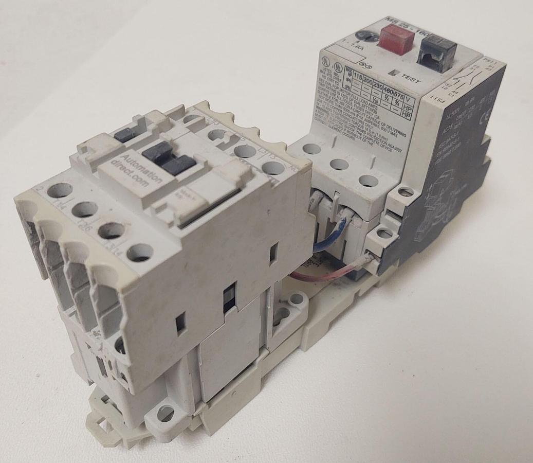 Used 🔥Automation Direct Contactor GH15DN & Starter MS25-160 w/"Bridge" Combo Used