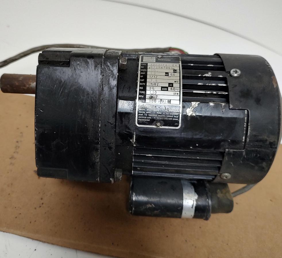 Used Bodine Gear Motor 115V Single Phase PSC Motor 300:1 42R3BFC1-E4