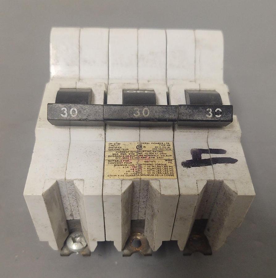 Used 🔥FPE Circuit Breaker 30A 3 Pole Type NB
