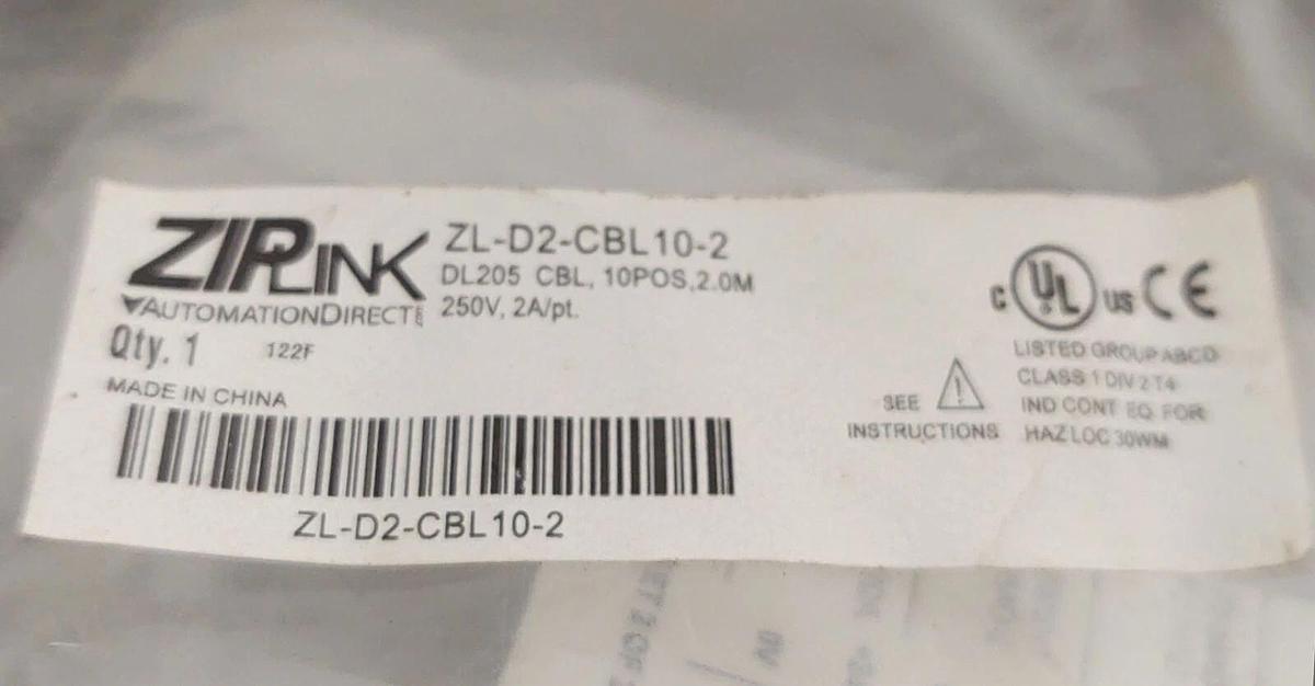 🔥NEW ZIP LINK AUTOMATION DIRECT ZL-D2-CBL10-2 ZLD2CBL102 PLC I/O CABLE