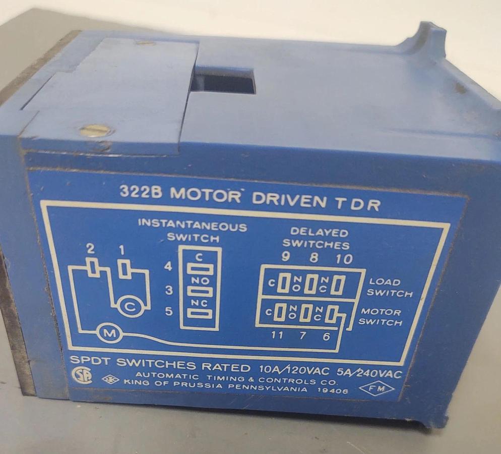 Used 🔥 ATC 322B Motor Driven TDR SPDT Switches Rated 10A 120VAC