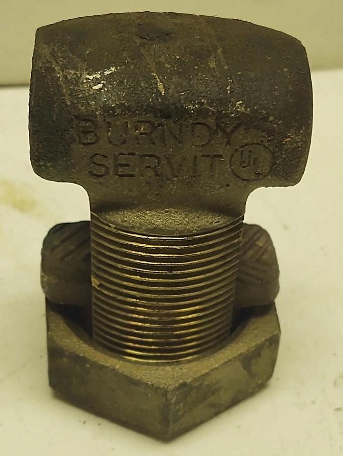 Used Bronze 3/0- 500 SPLIT BOLT NUT WIRE ELECTRICAL CLAMP CONNECTOR
