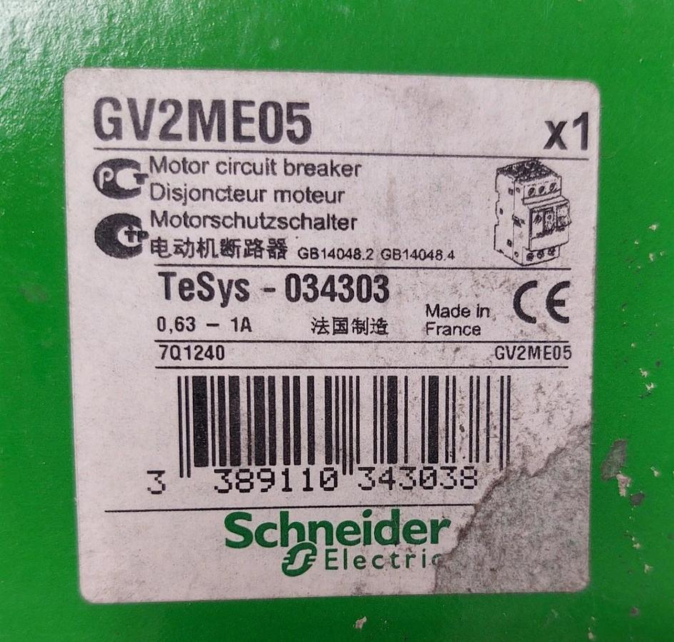 🔥NEW Schneider Electric GV2ME05 Motor Circuit Breaker 0.63-1A 3P
