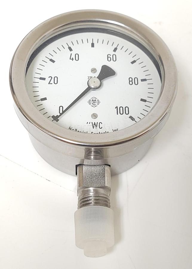 🔥 McDaniel Controls Inc. Steam Pressure Gauge 0-100" WC NOS 71017A