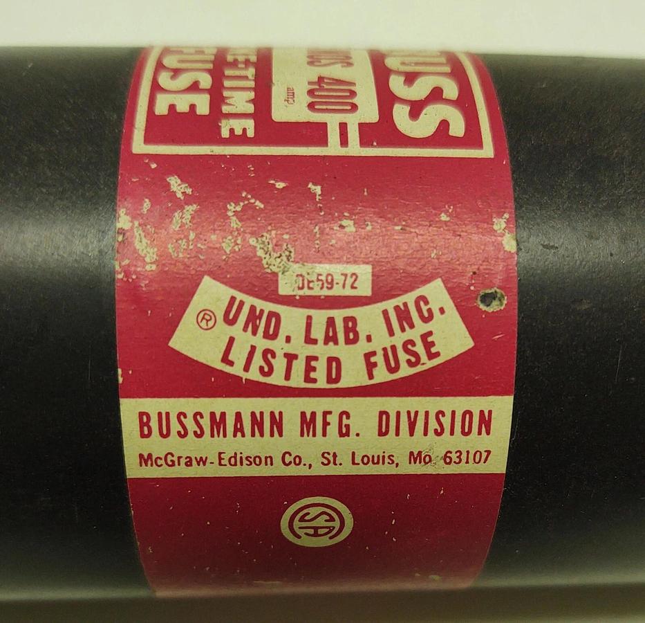 Bussmann Fusetron NOS-400 AMP 600VAC Fuse