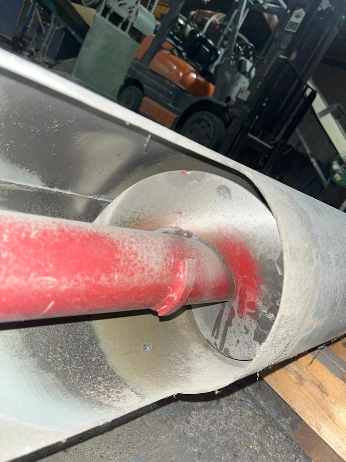 Used Screw Auger 20 ft long 8 in tube material Conveyor